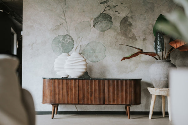 Japandi tv - meubel Anjuna 160cm marmer walnoot - Goa Editions