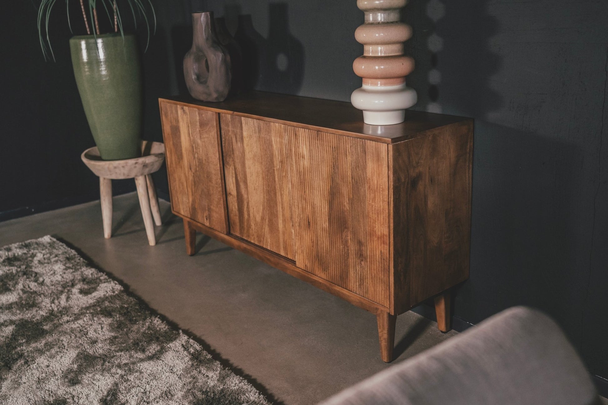 Japandi dressoir Agonda 150cm walnoot - Goa Editions