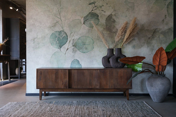 Japandi stijl televisiemeubel walnoot Agonda 180cm - Goa Editions