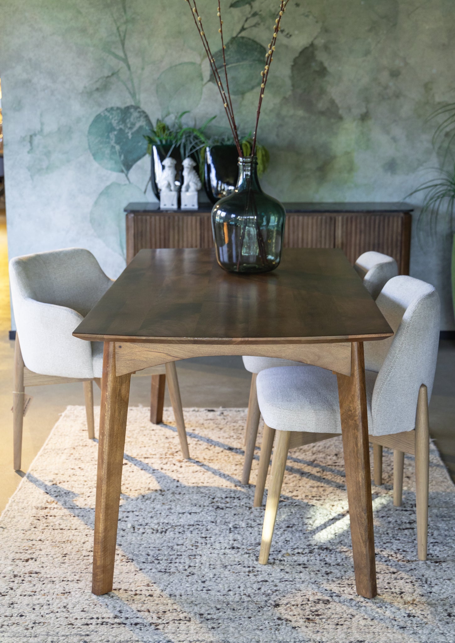 Eettafel candolim vintage stijl walnoot - Goa Editions