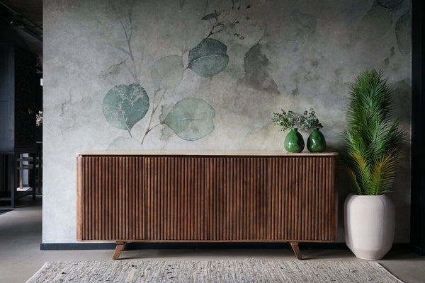 Dressoir Mahindra 160cm travertine blad - Goa Editions