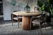 Tafel Agonda travertine blad 130cm - Goa Editions