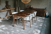 Eettafel candolim vintage stijl walnoot - Goa Editions