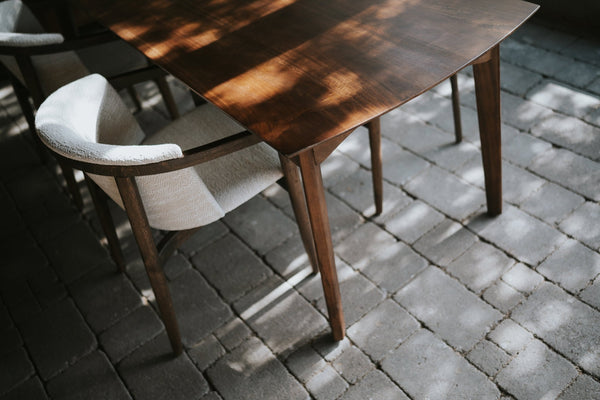 Eettafel candolim vintage stijl walnoot - Goa Editions