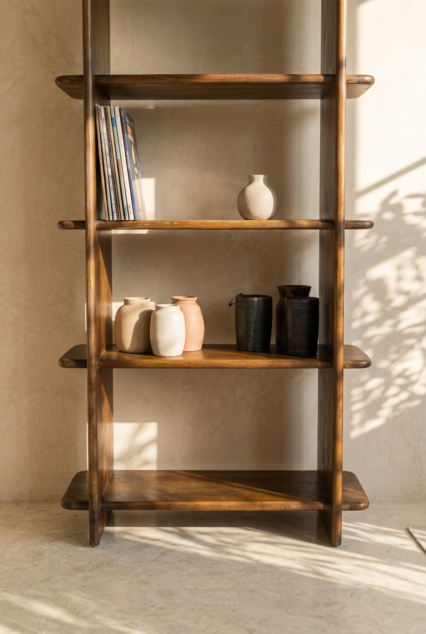 Detail van de onderste planken en styling