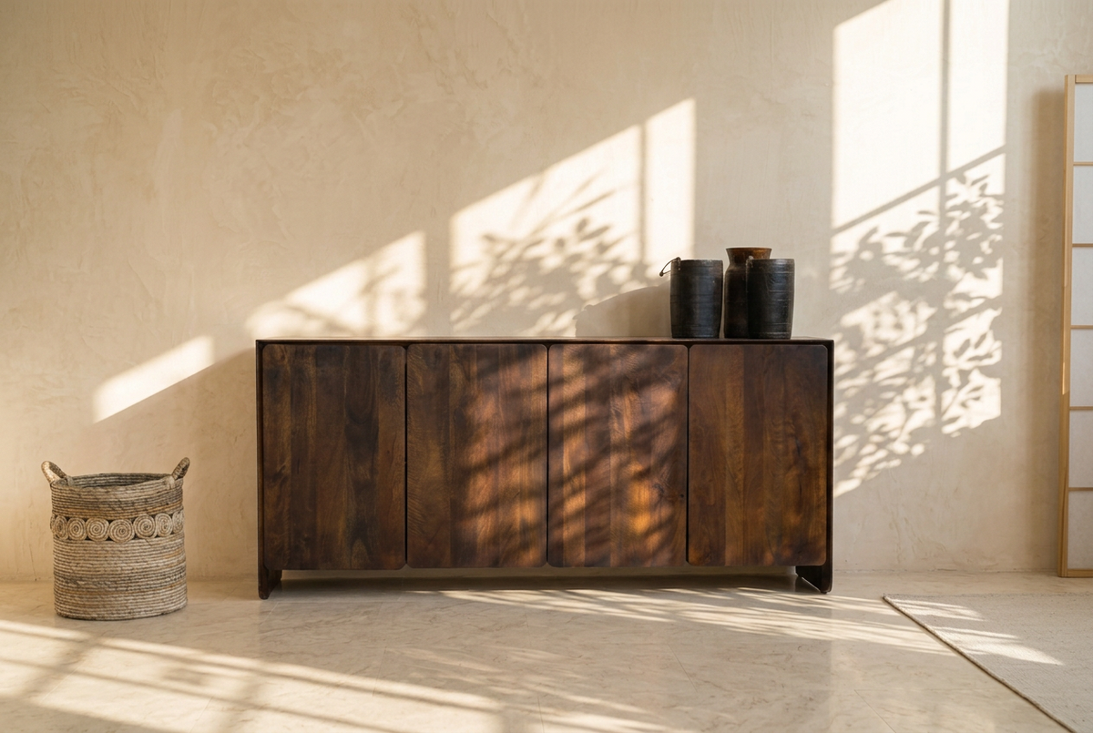 Dressoir Paula in de zonnige Japandi-setting