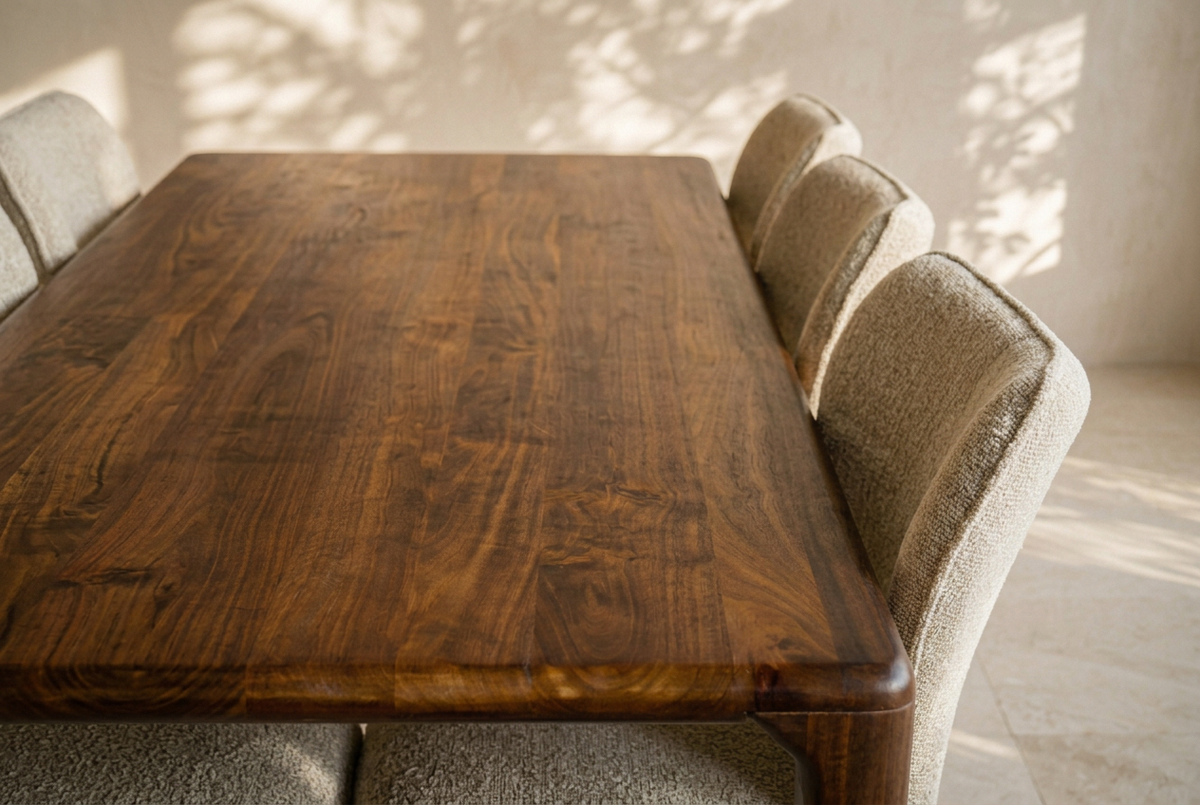 Eettafel Sandro vanuit een iets hoger standpunt